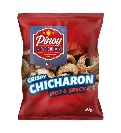 Snack di maiale Chicharon Hot & Spicy Pinoy Kitchen 50g.
